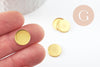 Supports de cabochon rond 12mm laiton brut, x50 (11g) (G1217)