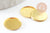 Supports de cabochon rond 12mm laiton brut, x50 (11g) (G1217)