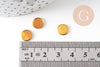 Supports de cabochon rond laiton brut 8mm, x50 (4.1g) (G0672)