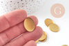 Supports de cabochons ovales 13x18mm laiton brut, x20 (3,7gr) (G0495)