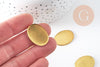Supports de cabochons ovales 18x25mm laiton brut, x20 (13.4g) (G4888)