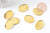 Supports de cabochons ovales 18x25mm laiton brut, x20 (13.4g) (G4888)
