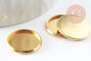 Supports de cabochons rond laiton brut 14mm avec bord, x10 (G1909)