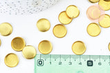 Supports de cabochons rond laiton brut 14mm, x20 (G4889)