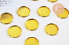 Supports de cabochons ronds laiton brut 20mm, x10 (G5046)