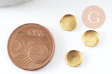 Supports de cabochons ronds laiton brut 7mm, x20 (G4903)