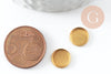 Supports de cabochons ronds laiton brut 9mm, x50 (G4894)