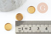 Supports de cabochons ronds laiton brut 9mm, x50 (G4894)