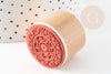 Tampon bois dentelle 3cm, x1 (G0334)