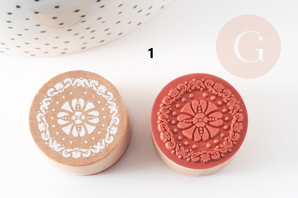 Tampon bois dentelle 3cm, x1 (G0334)