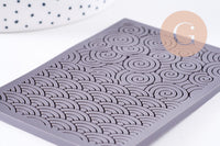 Tapis de texture pour pâte polymère spirales & vagues 65 x100mm, x1 (G10676)