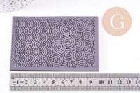 Tapis de texture pour pâte polymère spirales & vagues 65 x100mm, x1 (G10676)