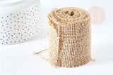 Toile de jute beige 65mm, x1 Mètre (G8376)