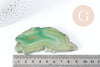Tranche agate naturelle vert beige bleu 50-110mm, x1 (G8300)
