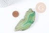 Tranche agate naturelle vert beige bleu 50-110mm, x1 (G8300)