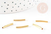 Tubes courbes laiton doré 15mm, x50 (3.5gr) (G4761)