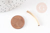 Tubes courbes laiton doré 30mm, x 50 (10.6gr) (G5015)