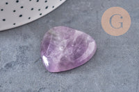 cabochon coeur pierre naturelle et de synthèse 29-30mm, x1 (G3995)