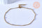 chaine de cheville acier 304 inoxydable satellite doré 14k chaine dorée 1.5/23cm, x1 (G4362)