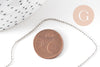 collier chaine boule laiton platine facettes 1.2 mm/45cm, x1 (G5350)