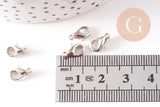 fermoirs zamac platine 10mm, x20 (G2032)
