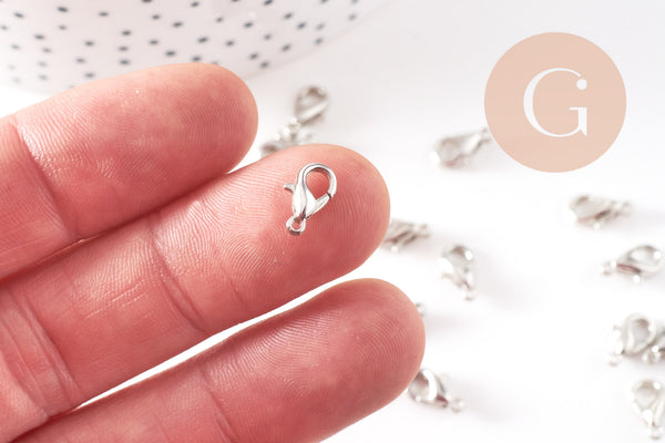 fermoirs zamac platine 10mm, x20 (G2032)