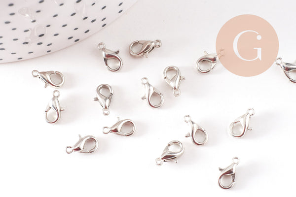 fermoirs zamac platine 10mm, x20 (G2032)