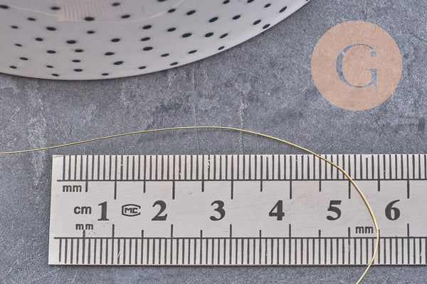 fil de cuivre doré 0.3mm, x1 bobine de 10 mètres (G6184)