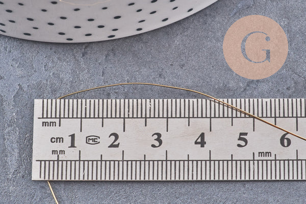 fil de cuivre doré 16K 0.4mm -/28 gauges, x3 mètres (G3306)