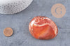 galet agate rouge orange naturelle brute roulée lithotherapie,chips agate rouge ,45-90mm ,x1 (G5214)