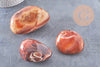 galet agate rouge orange naturelle brute roulée lithotherapie,chips agate rouge ,45-90mm ,x1 (G5214)