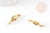 Pendentif connecteur poignée de main laiton doré 18k 22mm,pendentif doré pour création de bijoux, x1 (G5981)