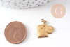 pendentif sachet de thé en laiton, x1 G7523