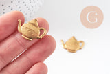 pendentif théière en laiton, x1 (G7528)