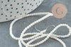 Perle ronde nacre blanche,perles coquillage,coquillage naturel,fil 40cm,2.5mm, x1 (G5449)