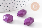 perles facettées plastique VIOLET 18mm, x10 (G1161)