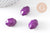 perles facettées plastique VIOLET,perles bijoux, fabrication bijoux, perles vintage,perles plastique,1.8cm,x 10 (G1161)