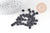 perles rocaille carré noir opaque, perle carré création bracelet, perle tila,4.5mm,2 trous, x50 (4.8GR) (G5479)