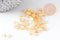 perles rocaille carré verre rectangle or nacré tila,4.5mm,2 trous, x50 (G4453)