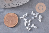 perles rocaille verre rectangle blanc opaque, perle carré création bracelet, perle tila, 2mm,2 trous, x50 (1.2Gr) (G4600)