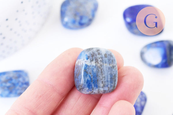 Pierre lapis lazulis naturel brut roulé 10-28mm, x20gr (G5771)