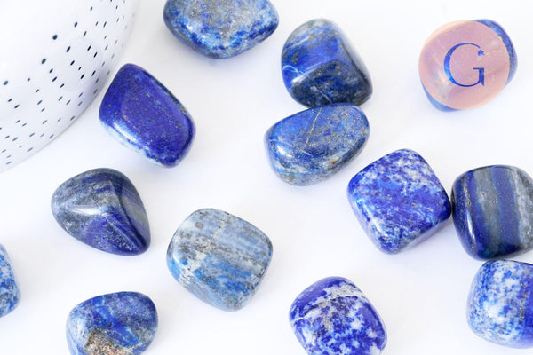 Pierre lapis lazulis naturel brut roulé 10-28mm, x20gr (G5771)