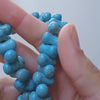Perle osselet howlite turquoise,howlite naturelle, perle turquoise, perle pierre, 12mm, lot de 5,G3436