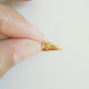 Pendentif médaille pointe oeil laiton doré lisse et zircon, un pendentif doré sans nickel pour la création bijoux,15.mm, l'unité,G3172