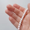 perles ronde coquillage rose naturel ,perle ronde rose clair coquillage pour création bijoux,5-5.5mm, le fil de 80 perles G3844