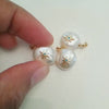 Pendentif perle naturelle Keshi étoile,porte bonheur,perle eau douce,création bijou,perle naturelle blanche,17-27mm, l'unité, G1955