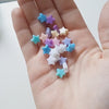 Perle étoile plastique multicolore plastel,pendentif acrylique,perle,création bijoux plastique coloré, 10mm, lot de 30 G4051