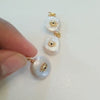 Pendentif perle naturelle Keshi oeil porte bonheur,perle eau douce,création bijou,perle naturelle blanche,17-27mm- G2028