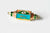 connecteur tube talisman laiton doré 18K émaillé, un connecteur laiton pour vos créations de bijoux bonheur,l'unité, 37.5mm G3540-Gingerlily Perles
