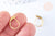 Supports boucles veilleuses laiton brut 15mm, oreilles percées, création bijoux,lot de 20 G7155-Gingerlily Perles